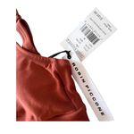 Robin Piccone NEW Ava Longline Knot Front BIKINI TOP XS Swim Suit Sepia Rust NWT Photo 4