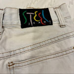 Vintage Women's Steel Jeans White Distressed Jean Shorts Size 7 Photo 3