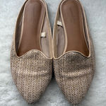 Universal Threads Universal Thread Womens Pointed Toe Mules Tan Woven Slip On Flats Shoes Size 8β Photo 0