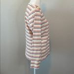 kim rogers  Striped Crewneck TShirt Oatmeal Size Medium Photo 1