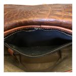 Brahmin Bucket‑Style Crossbody Bag Leather Alligator Flap Adjustable Strap Photo 10