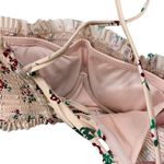 Xhilaration Corset Top Pink Lace Up Floral Y2K Vibes Medium Photo 3