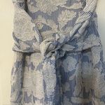 Waverly Grey Liberant Lace Floral Striped Dress Size M Adjustable Straps Blue Size M Photo 3