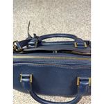 Michael Kors Haley Large Navy Blue Leather Satchel Handbag Women's Bag Photo 4