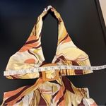 L.I.F.E. Psychadelic print cut out open front backless maxi beach dress, size M Yellow Size M Photo 5