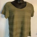 LuLaRoe  olive green textured stripe T-shirt Photo 0
