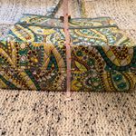 Vera Bradley  Tote Bag in Yellow Green Paisley Print EUC Photo 7