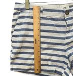 Old Navy  Womens Shorts Size 8 Blue White Striped Flat Front Cotton Nautical Boat Photo 6