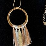 C 1946  long necklace fringe gold tone vintage Photo 4