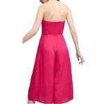 Anthropologie  Maeve Womens Size 0 Pink Brin Strapless Cropped Tie Front Jumpsuit Photo 4