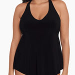 Miraclesuit Magicsuit Plus Size Taylor Racerback Tankini Top in Black, 16 Black Photo 0