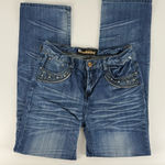 Xiangying Embellished Denim Jeans Blue Size 29 Photo 0