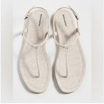 Reformation T-Strap Oatmeal Sandals - Size 7 - Photo 1