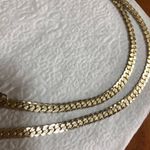 Vintage Gold Tone Flat Chain Necklace 30” Photo 2