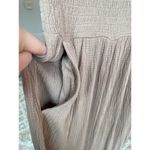 Love Tree  Strapless Jumpsuit Romper Smocked Wide-Leg Boho Neutral Soft Summer Photo 5