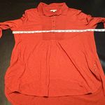 Lucky Brand  Burnt Orange 1/4 Button-Up High/Low Long Sleeve Shirt size M Photo 8