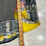 Yellow Bird Gray Cardigan Tunic Small Abstract Patchwork Long Sleeve Top‎ Photo 4