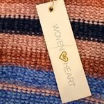 Woven Heart  Women's Striped Sweater in Red, Blue, and Black Photo 4