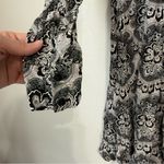 & Other Stories & Other Stories Black and White Floral Button Up Long Sleeve Mini Shirt Dress Photo 2