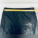 Nordstrom  women black faux leather leggings L Photo 3