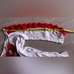 Solitaire  Swim Cover Up Dress Womens  White Crochet V Neck Pullover M White/red Photo 5