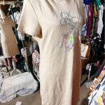 Calvin Klein beige soft dress designer logo front short sleeve with hoodie $49 Photo 3