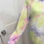 Pastel Smash Tie Dye Sweatshirt Round Neck Puff Long Sleeve Oversized Soft Cozy Pink Size M Photo 3