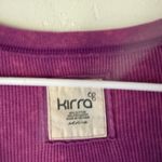 Kirra  Y2k Purple V-Neck‎ Long Sleeve Thermal Top Women's Medium Waffle Photo 3