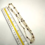 Freshwater pearl and amethyst chip long necklace Photo 6