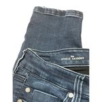 Liverpool  Los Angeles Ankle Skinny Jeans Dark Wash Light Distressing Size 12 P Photo 2