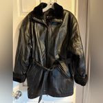 wilson's leather Wilson’s Leather Womens Fur Trimmed Coat Size Small Lined Belted 90s Y2K‎ Winter Photo 1