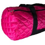 Women Pink Quilted Overnight Duffle Gym Bag Size L Photo 7