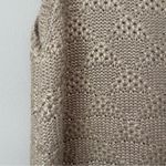 Anthropologie Moth Gold Sheen Shimmer Tight Knit Tank Top Sleeveless Round Neck Photo 3