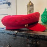 ZARA Newsboy Cap Nautical Sailor Hat Red   Size S Photo 5