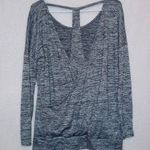 Athleta Heather Gray Long Sleeve Open Back Sweater size medium Photo 6