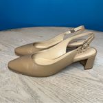 Talbots Kelsey Slingback Pumps Nude Nappa Leather Almond Toe Women’s Size 6.5 Photo 3