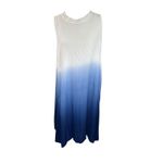 Jofit White Blue Ombre Athletic Casual Sleeveless Tank Dress Large Photo 4