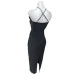 ZARA  Black Sleeveless Cutout Cami Camisole Midi Bodycon Sheath Tank Dress Size S Photo 1