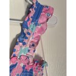 Mahi Gold The Fitz Dress Summer Jubilee in Shell pink blue floral smocked XS Photo 7