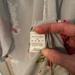 Gray open front chiffon gray & floral kimono jacket beach cover up. Size 2X Photo 1