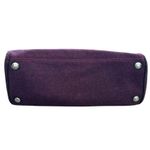 Coach  Signature Wool Stripe Satchel Passion Berry Charcoal F24784 Photo 4