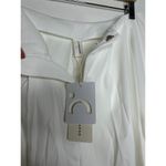 Commense White Pleated High Waisted Wide Leg Trouser Pants L NWT Size L Photo 2