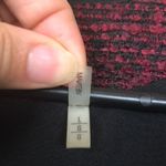 T Tahari  Women’s Tweed Knit Fringe Red Black Hook-Closures Suit Jacket Photo 7