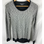 Beyond Yoga  Grey Long Sleeve Open Back Top Size Medium Photo 0