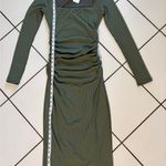 Windsor Olive Green Long Sleeve Dress Photo 5