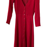 Reformation  Dress Long Sleeve Womens Red Size 0 Photo 0