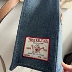 True Religion  Blue Denim Bag with Tan Accents Photo 2
