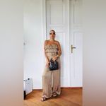 ZARA  PLEATED RUFFLED SATIN EFFECT JUMPSUIT SIZE MEDIUM Photo 8