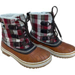 Sorel  Tivoli Plaid Waterproof fleece lined women’s Boots. Size 6 Photo 0