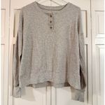 Lou & grey  grey waffled Henley long sleeve size small Photo 1